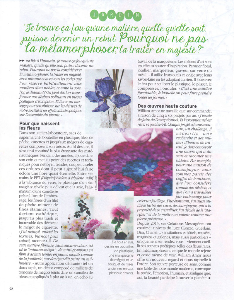 William Amor Upcycling Artist PARIS Magazine S - SOphie Davant N°16