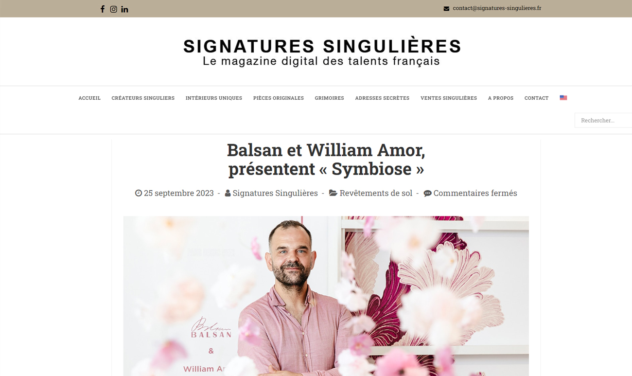Signatures singulières x William Amor